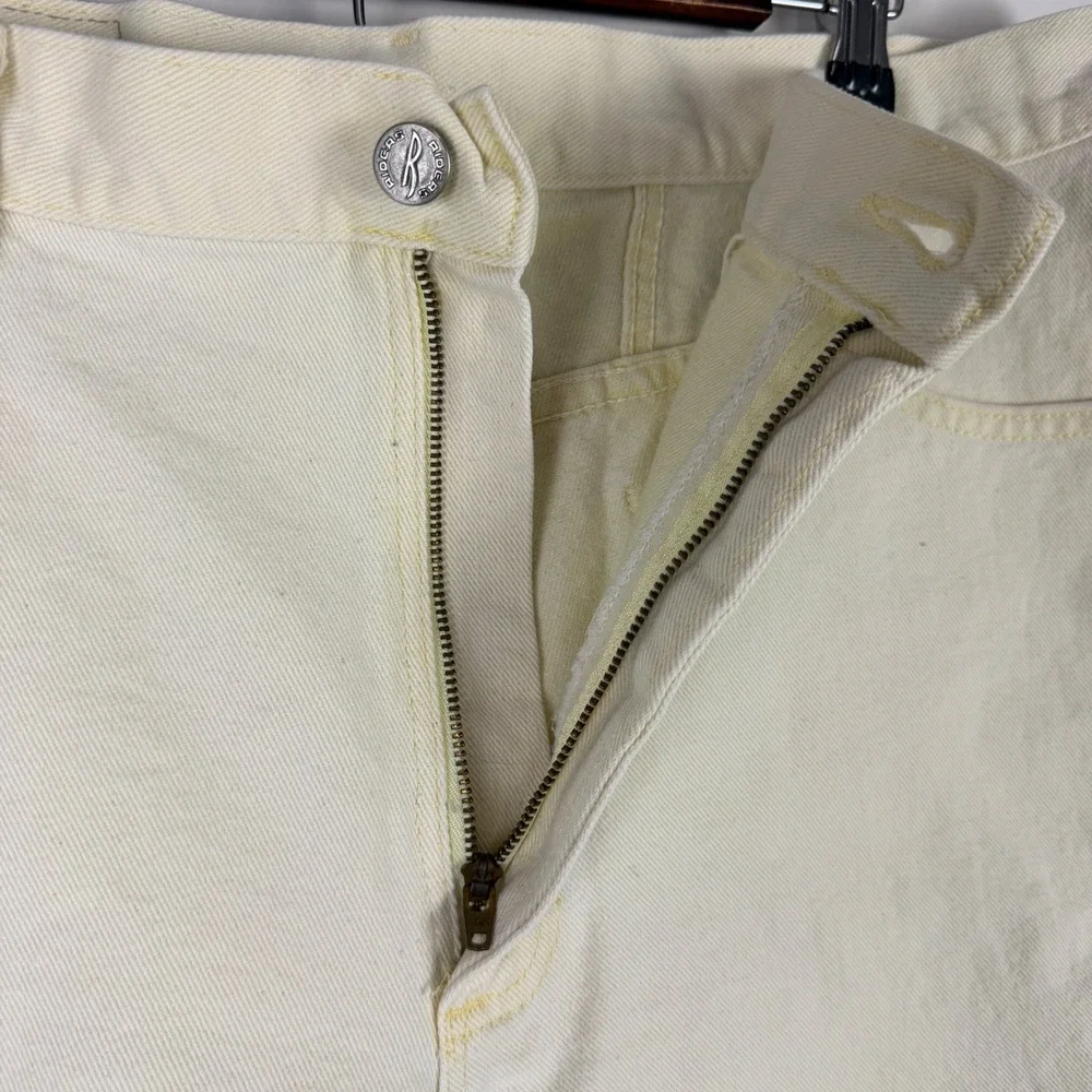 Riders by Lee Women's 18M Vintage‎ High Waisted Denim Shorts Cream Yellow